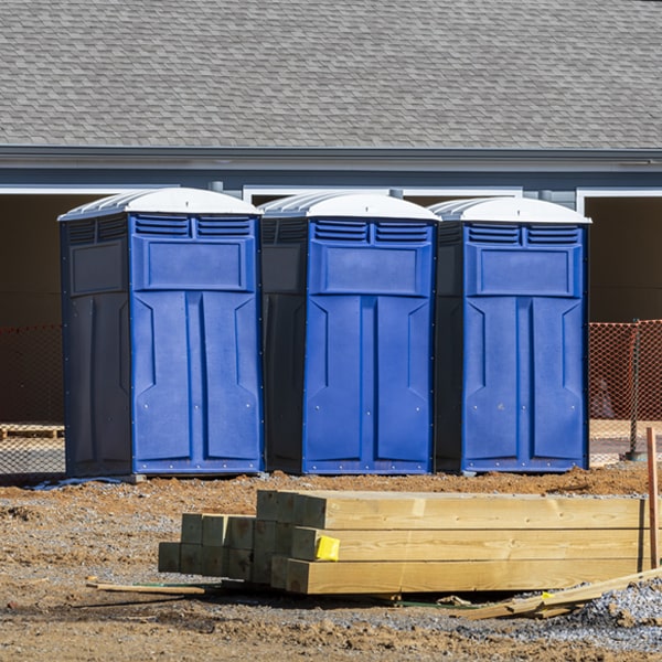 how often are the porta potties cleaned and serviced during a rental period in Viburnum